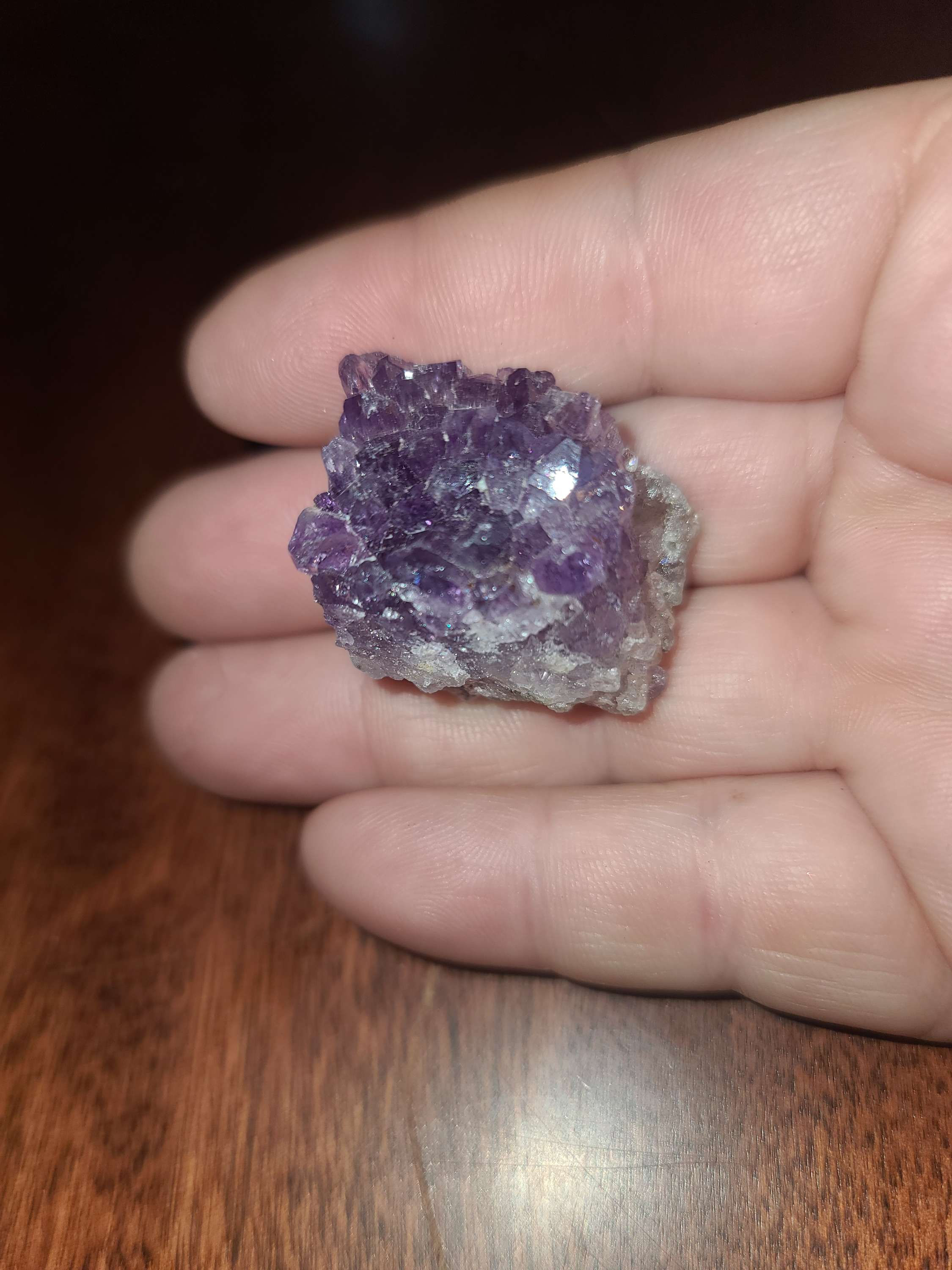 Raw purple amethyst crystal cluster garden 