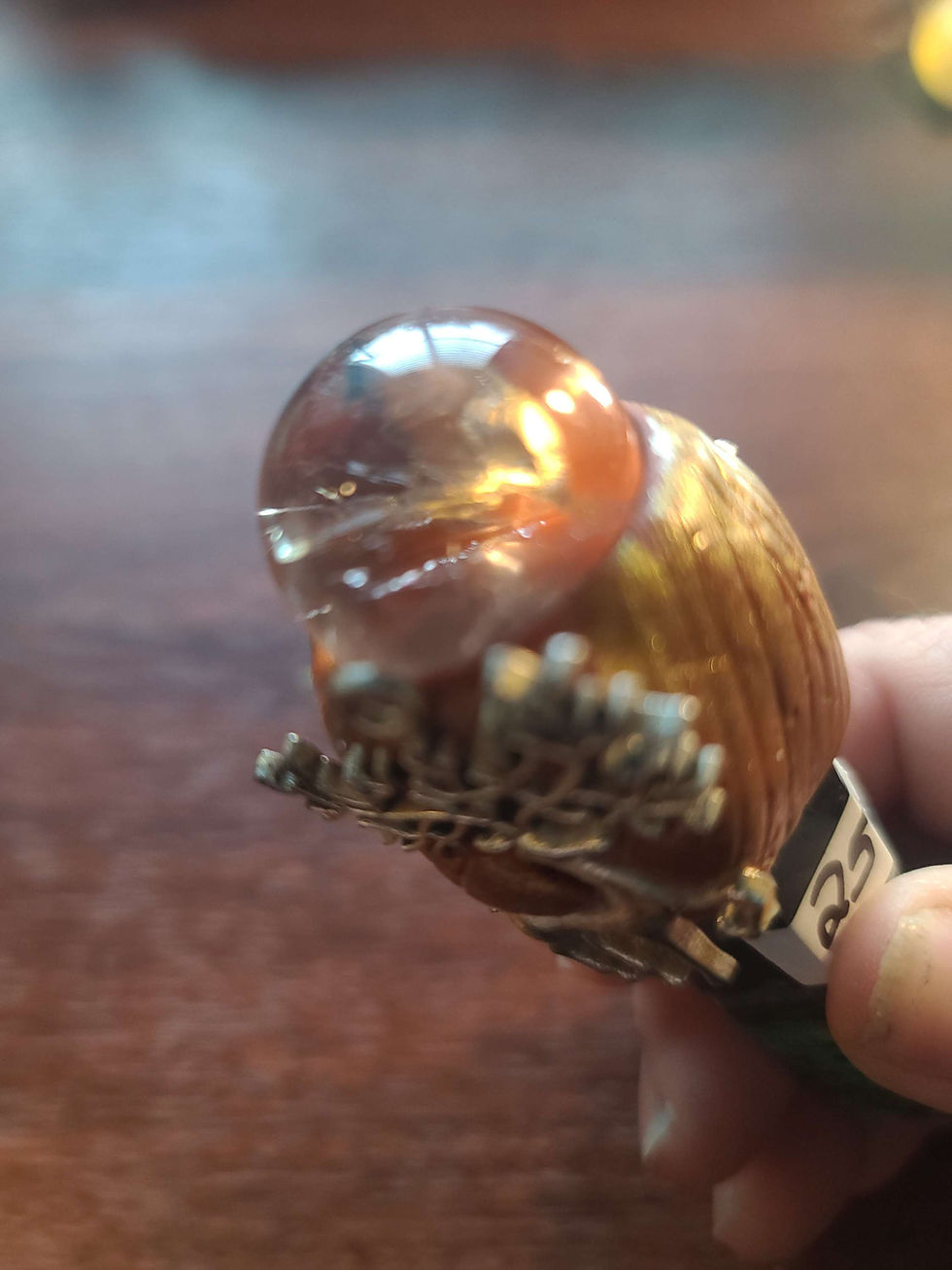 Thumbnail: Ruby zoisite crystal stag wand 