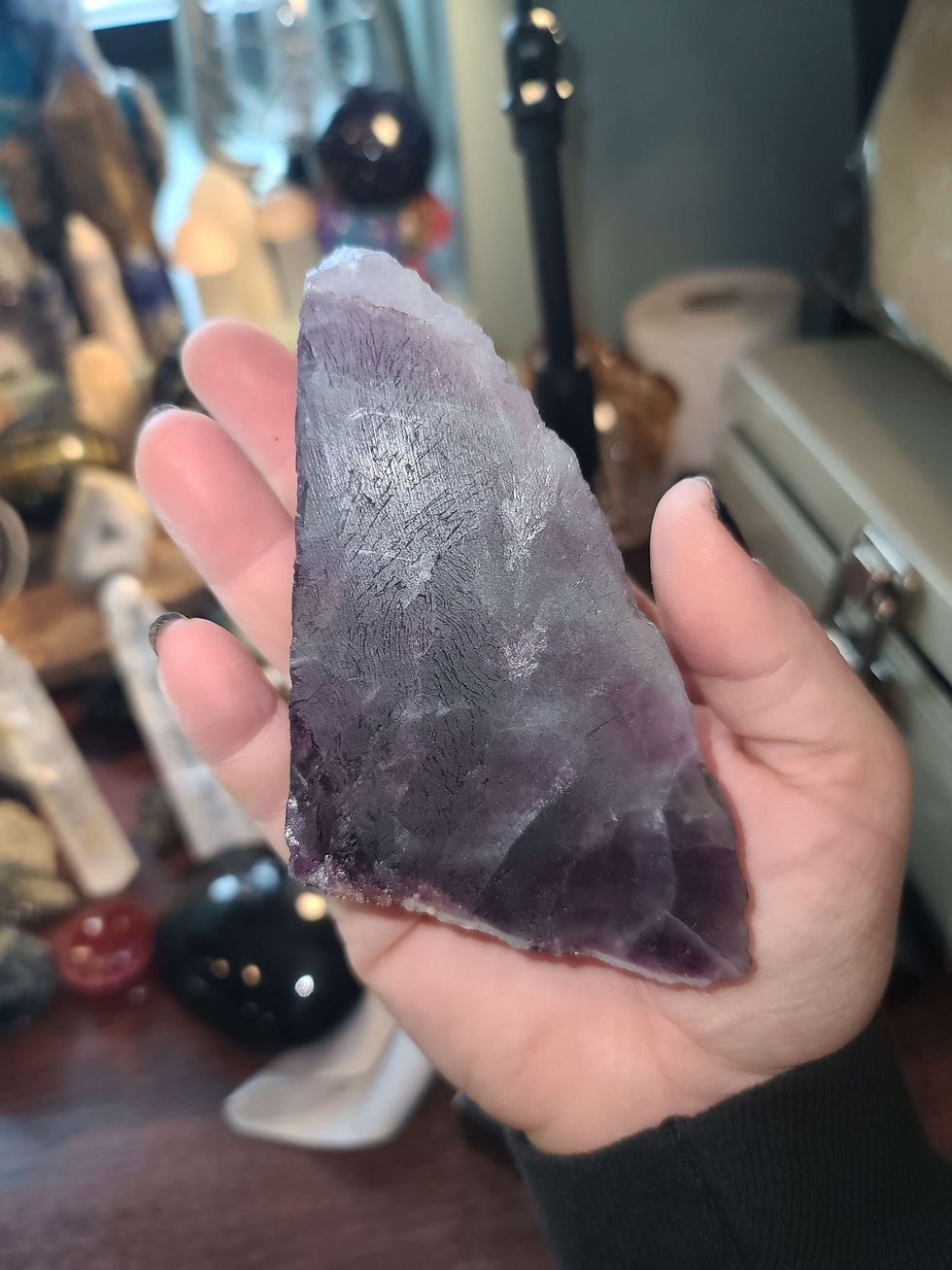 Thumbnail: Huge chunk or raw specimen rainbow fluorite crystal 