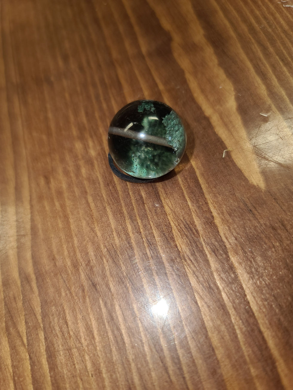 Thumbnail: Random pick garden quartz pre-drilled sphere