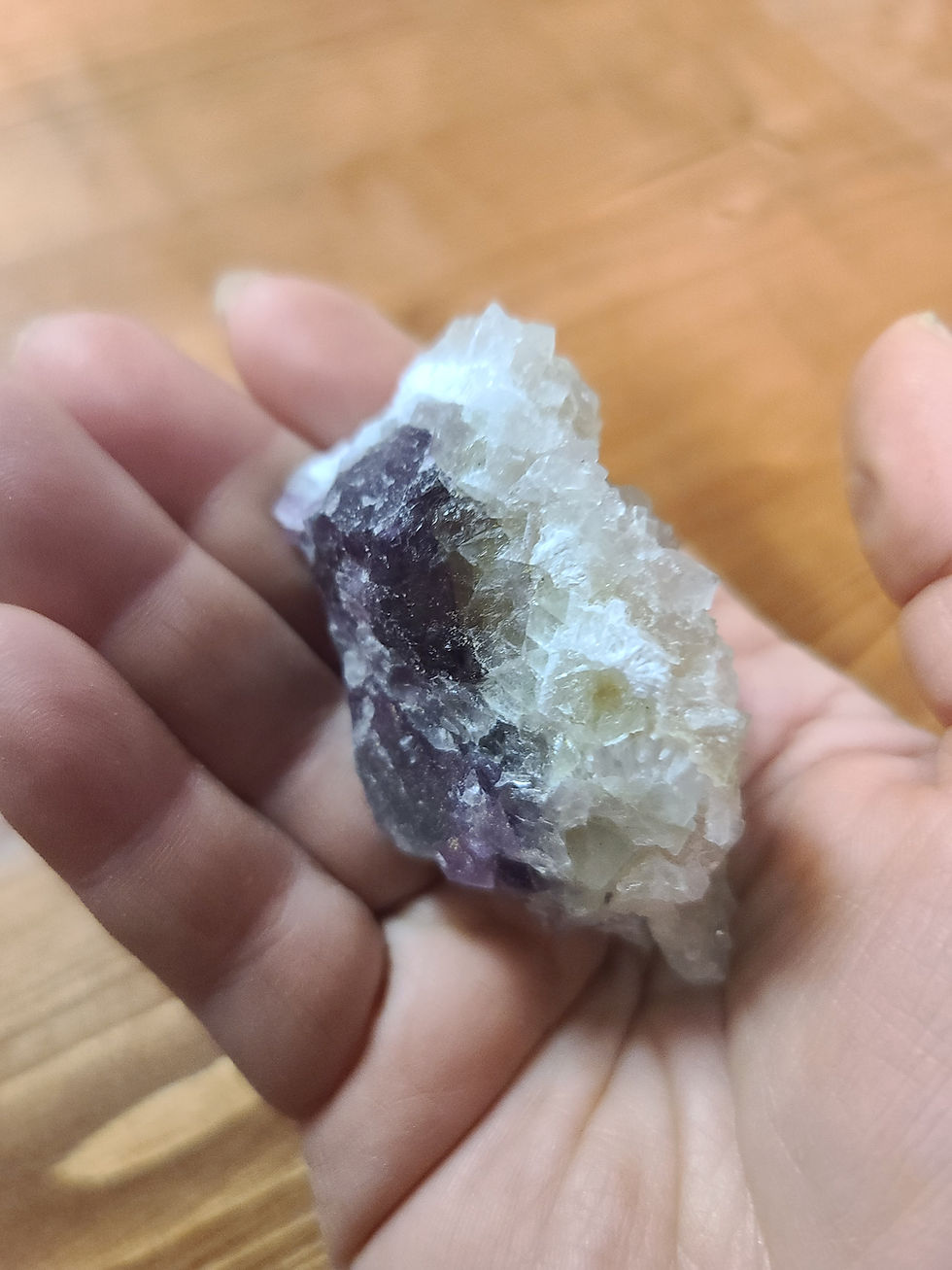 Thumbnail: Super RARE collectors sugar cubic fluorite, dog teeth calcite, rainbow fluorite