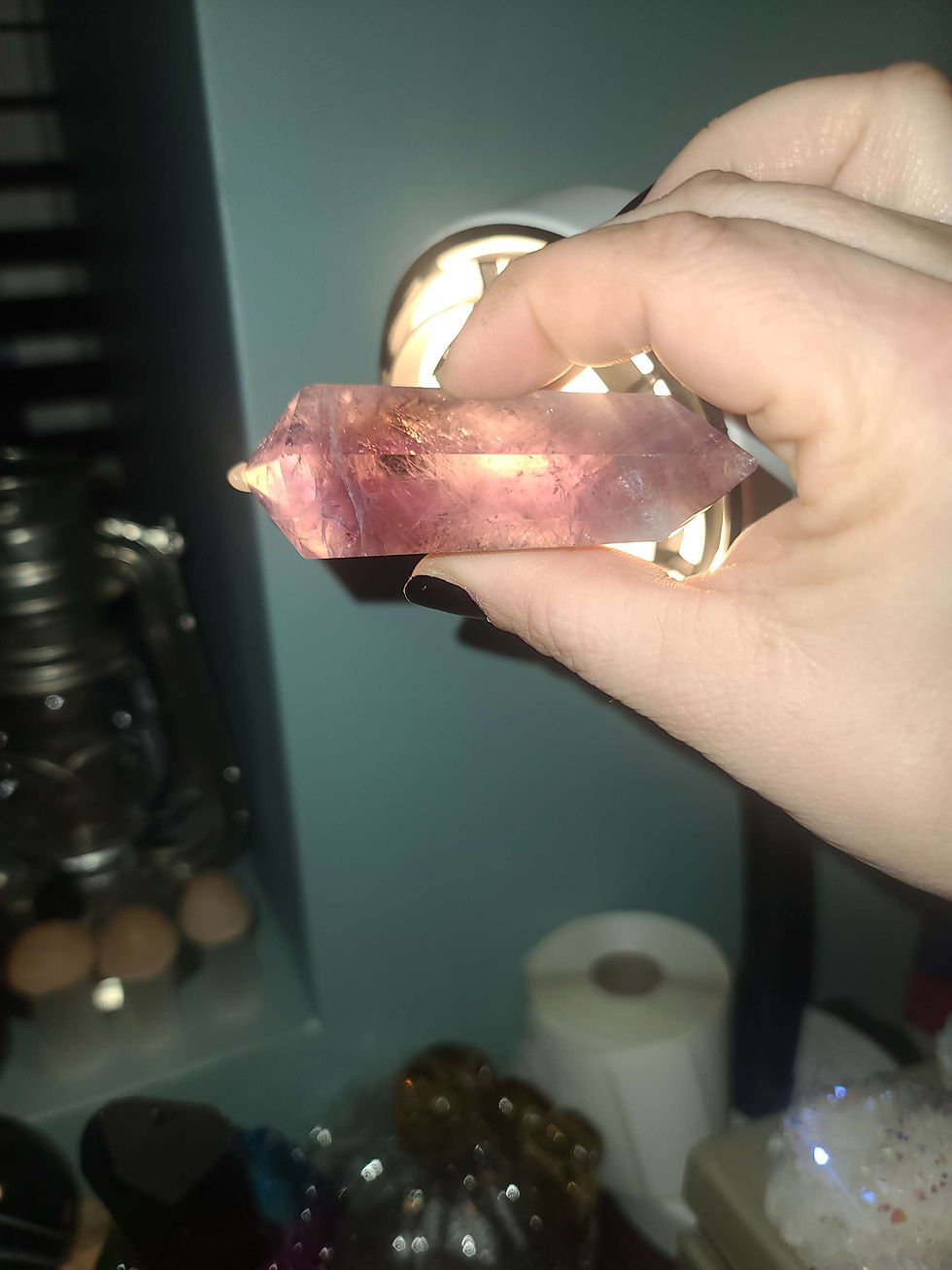 Thumbnail: Double terminated points amethyst crystal 