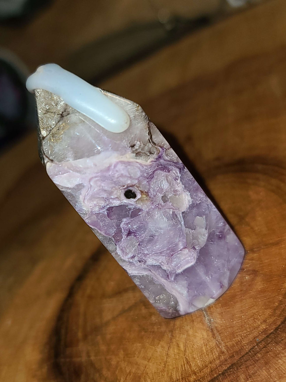 Thumbnail: Charoite crystal tower 