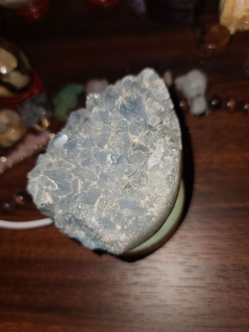 Thumbnail: Raw celestite freeform blue crystal 