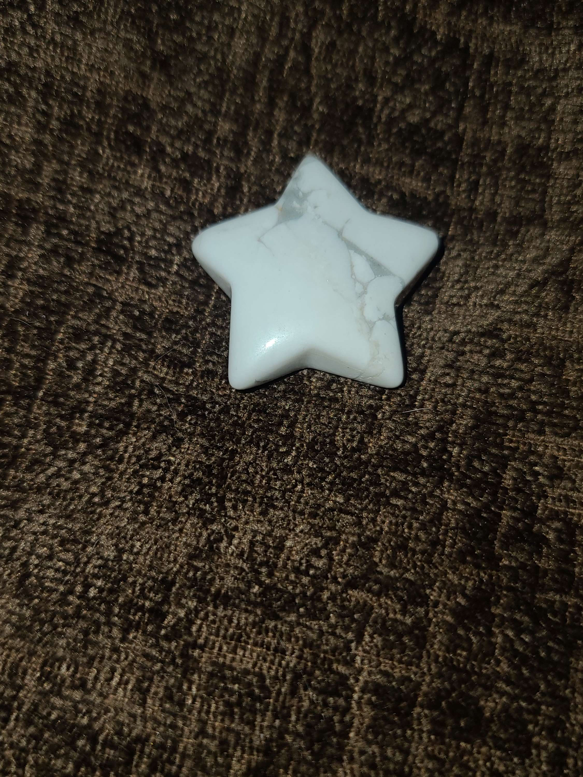 Howlite crystal star
