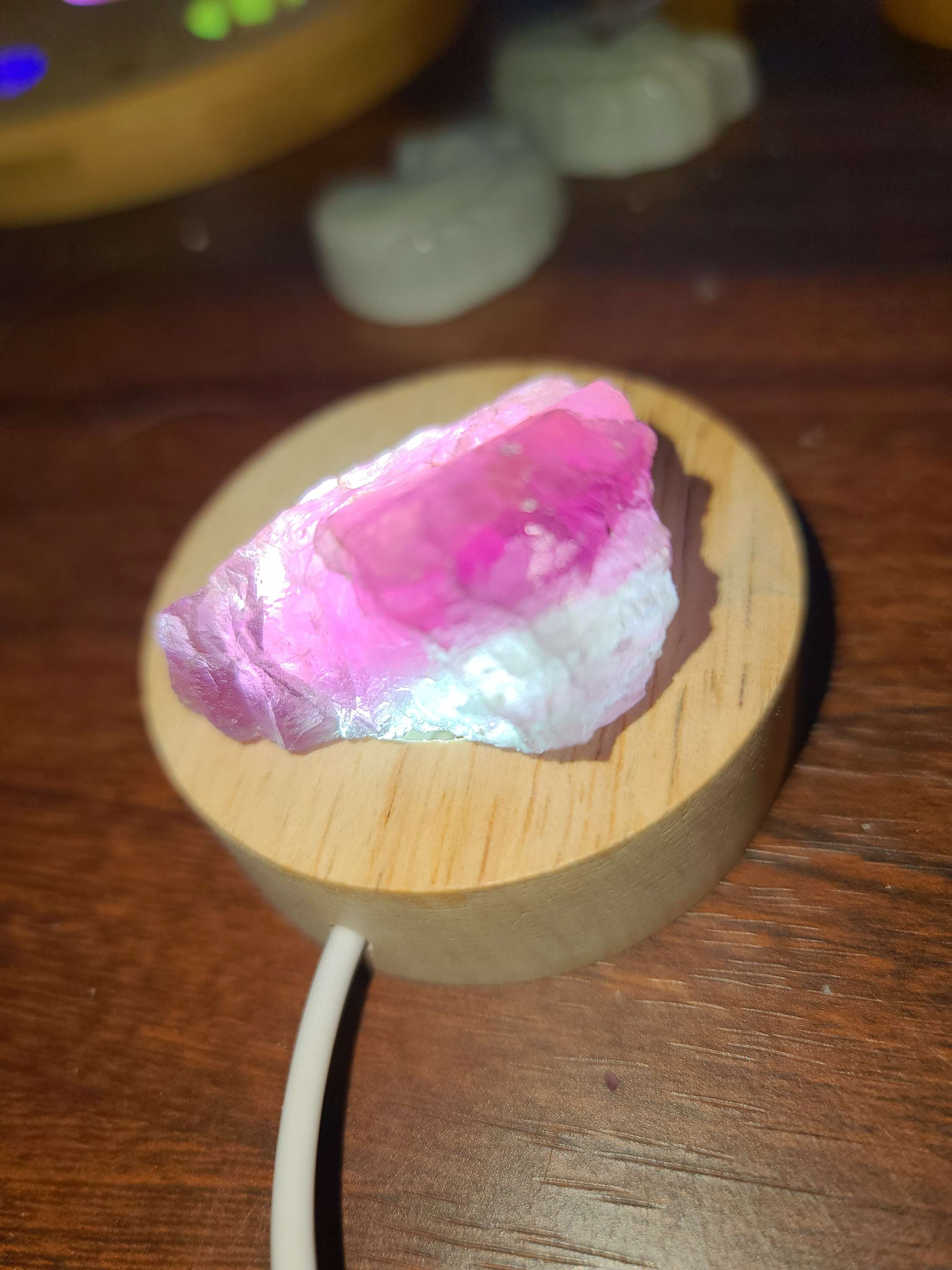 Rainbow fluorite crystal raw specimen