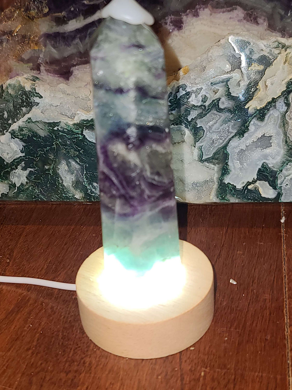 Thumbnail: Rainbow fluorite tower crystal