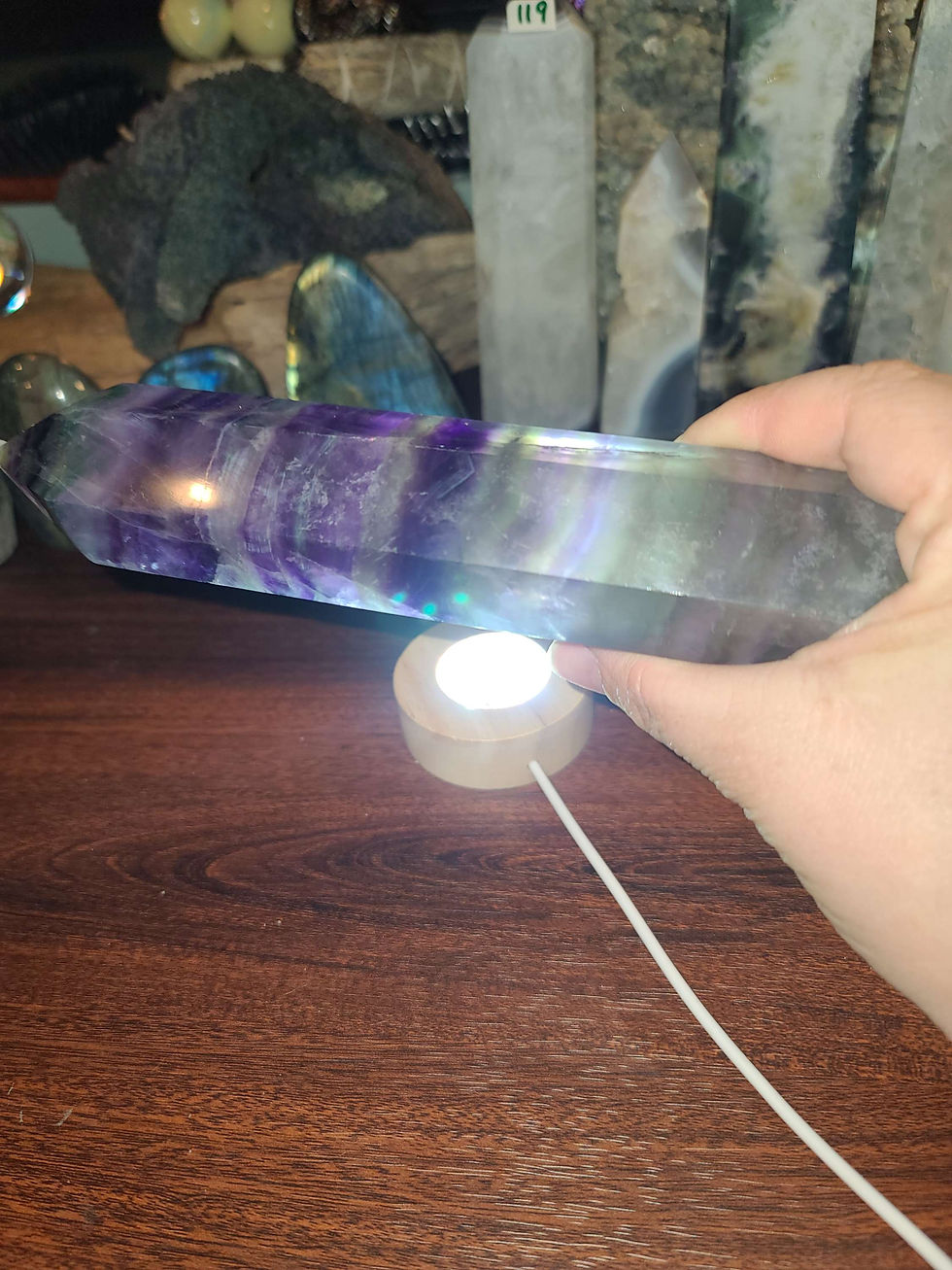 Thumbnail: Rainbow fluorite crystal tower