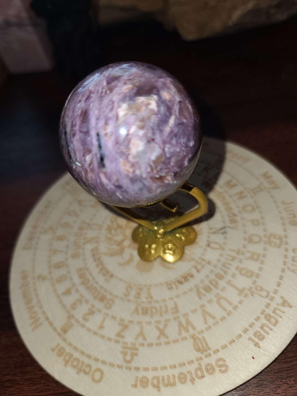 Thumbnail: AAA charoite crystal sphere