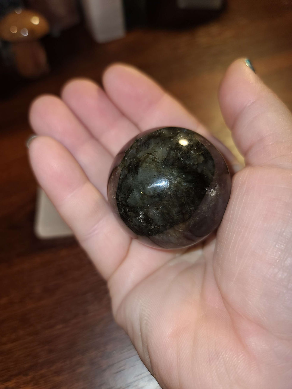 Thumbnail: Labradorite crystal sphere