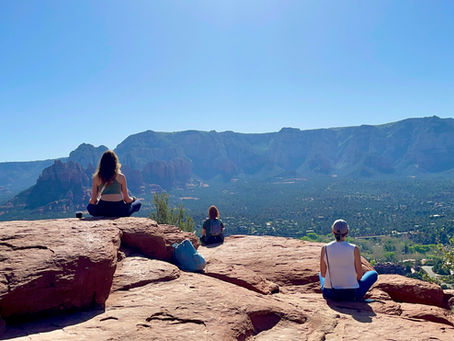 Meditating in Sedona Arizona