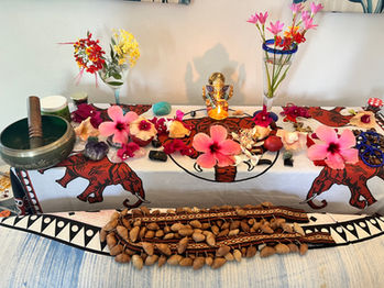 altar for the iboga ceremony