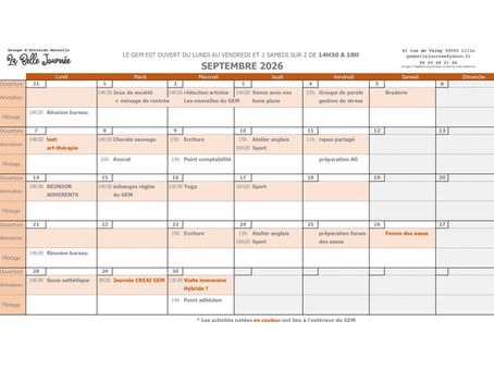 📅 Découvrez le planning du mois !