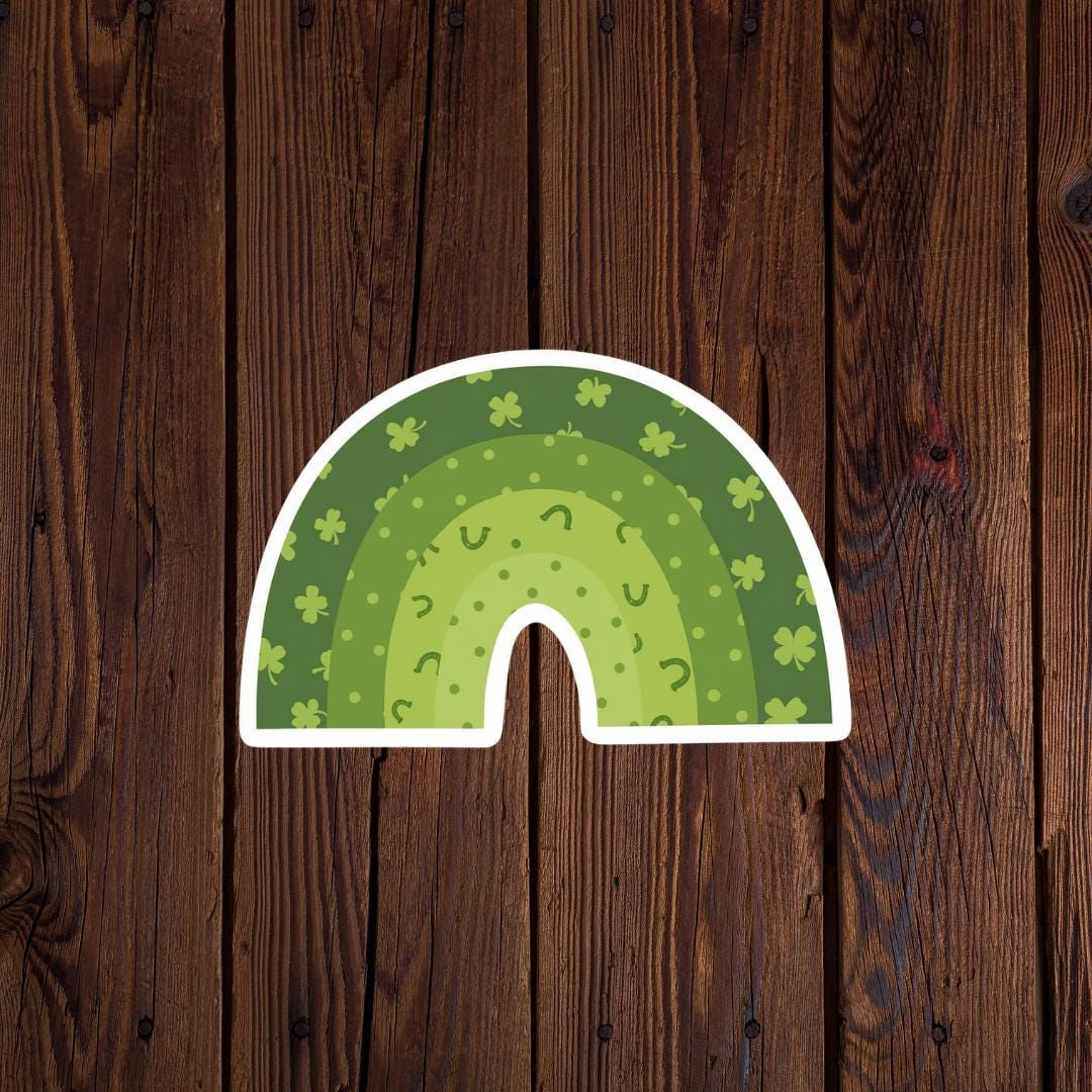 Green Rainbow Sticker