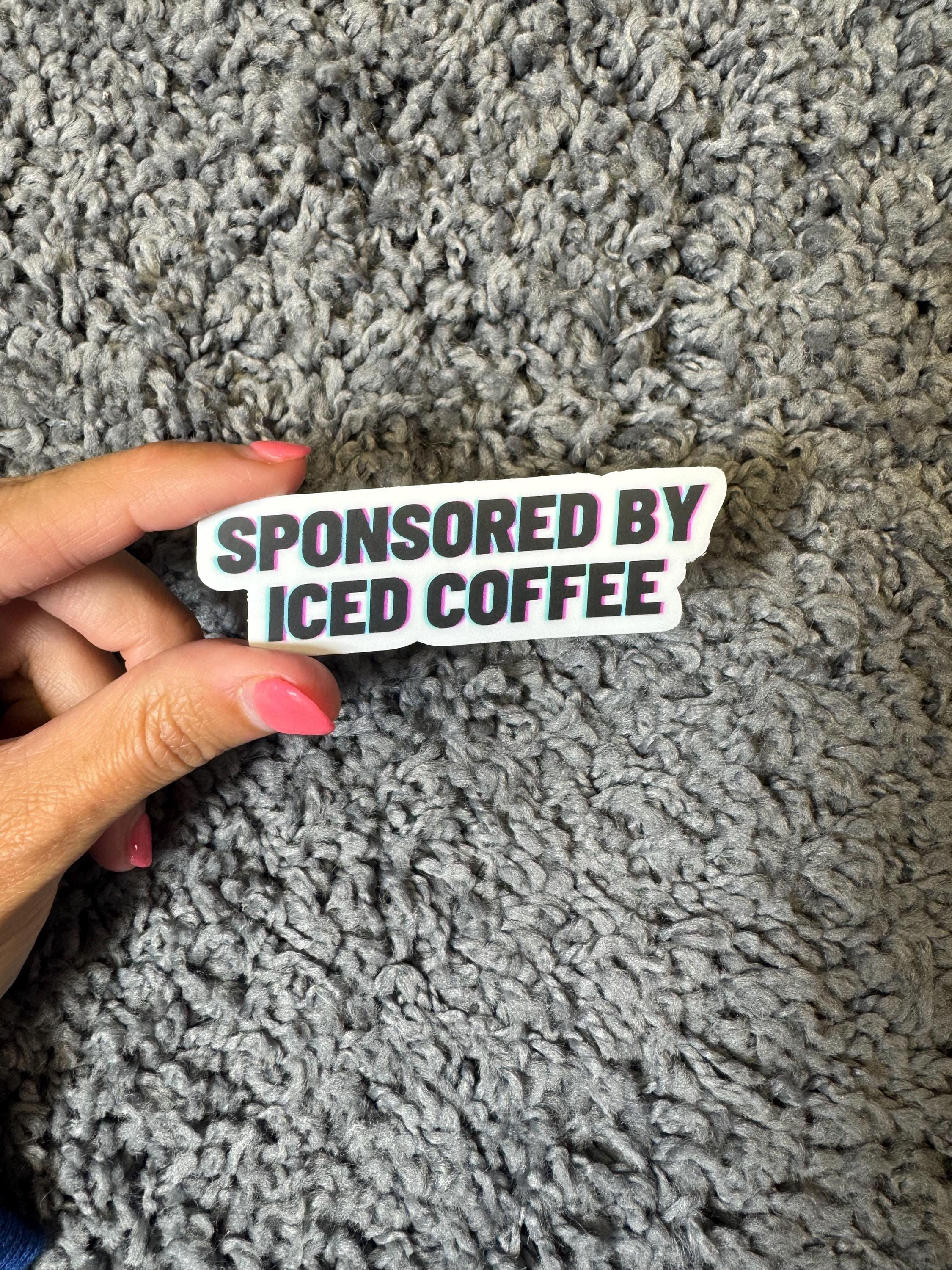 Sponsored by iced coffee sticker