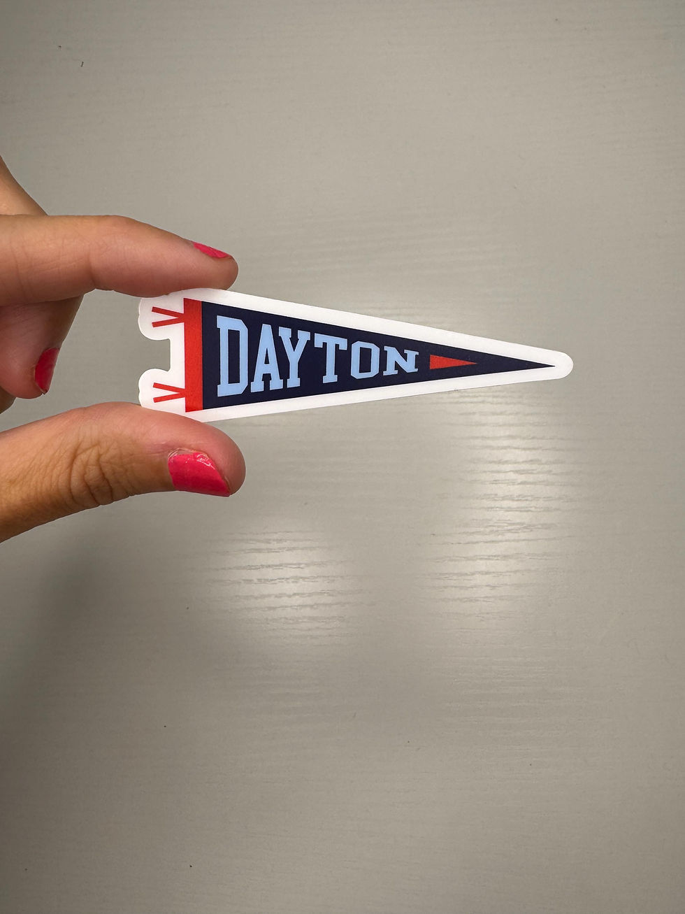 Thumbnail: Dayton Navy Blue Pendant Flag Sticker
