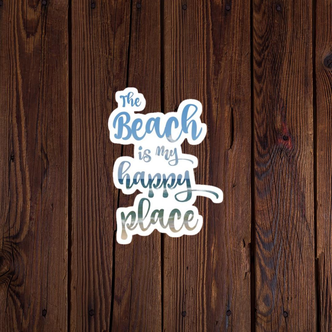 The Beach is my happy place sticker