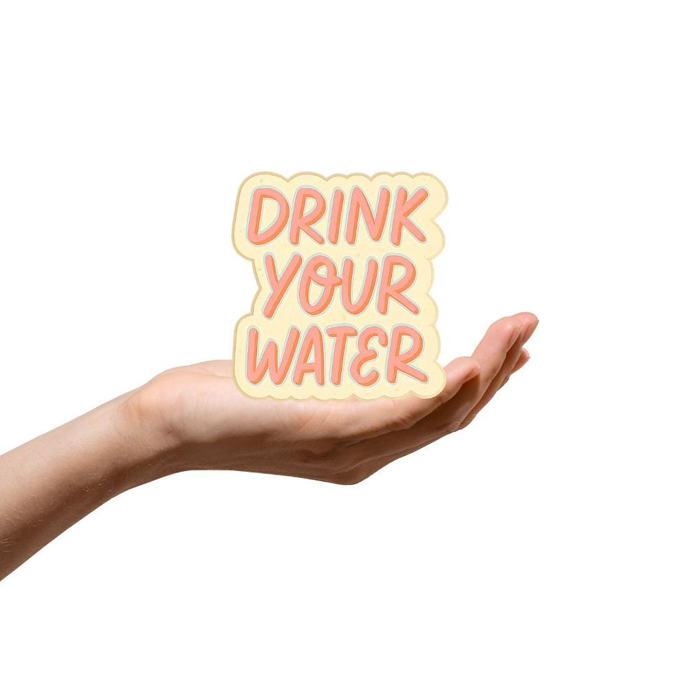 Thumbnail: Drink your water sticker | Waterproof Vinyl Sticker | Durable Laptop &
