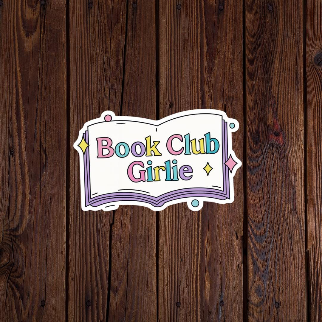 Book Club Girlie Sticker