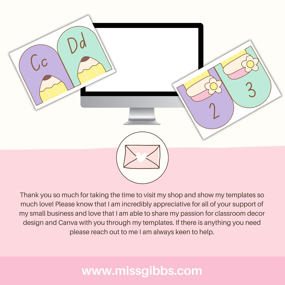Thumbnail: Pastel classroom bulletin board borders modern classroom decor | Canva template