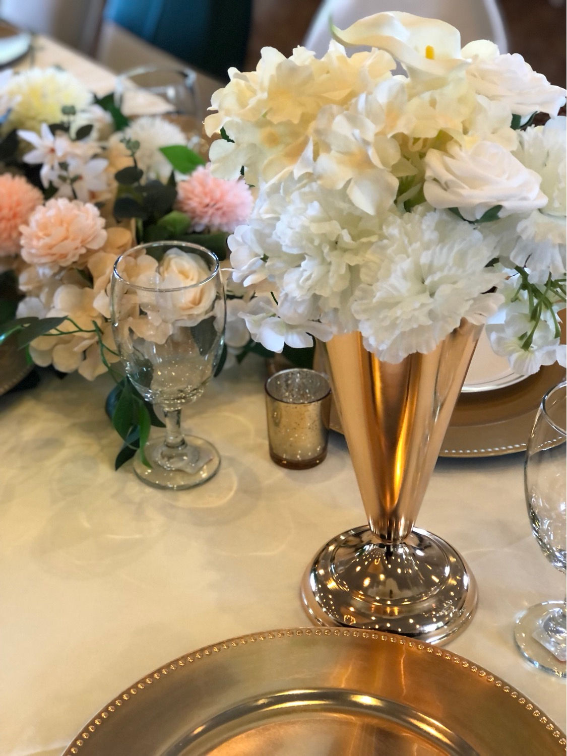 Gold Centerpiece vase