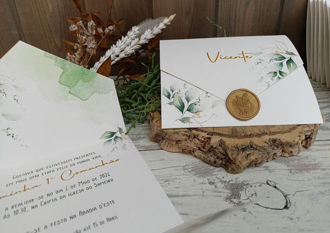 Convite de comunhão personalizado