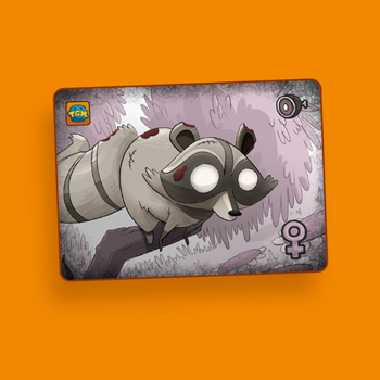 Promo Guaxinim Zumbi do jogo de cartas Emboscados da TGM Editora