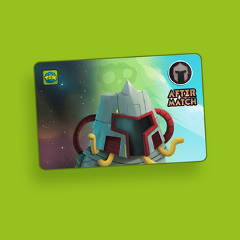 Promo Cabeça Ciborgue (Aftermatch) do jogo de tabuleiro Deusastrados da TGM Editora