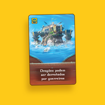 Promo Ilha da Fortaleza do jogo de cartas Drakkar Tum Tum da TGM Editora