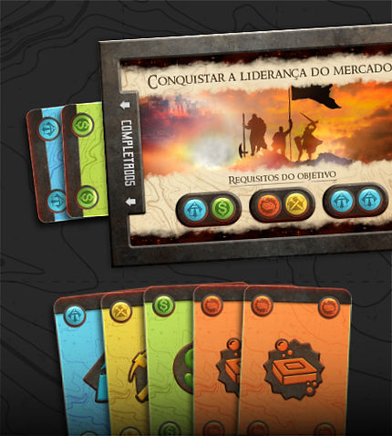 Detalhe do jogo de cartas