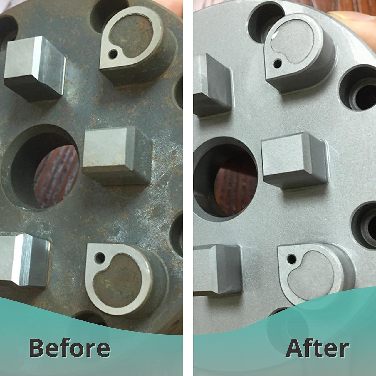 before and after picture of blasting
