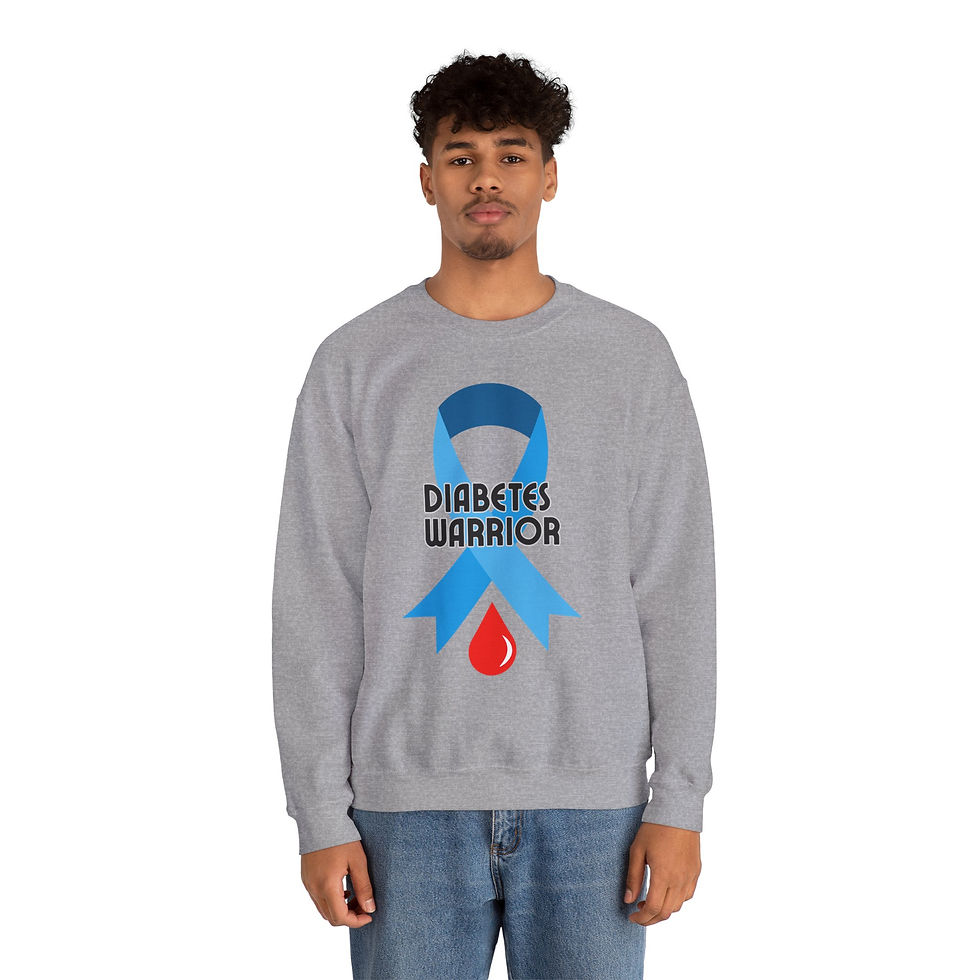 Thumbnail: Diabetes Warrior Crewneck Sweatshirt, Great gift for Diabetics 