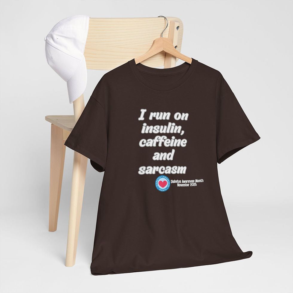 Thumbnail: I Run on Insulin, Caffeine & Sarcasm Tee, Diabetes Awareness, 