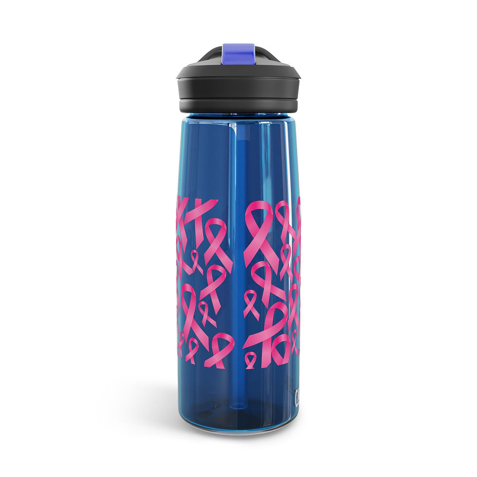 Thumbnail: BREAST CANCER SURVIVOR Water Bottle, Pink Ribbon, Reusable Drinkware, Camelback