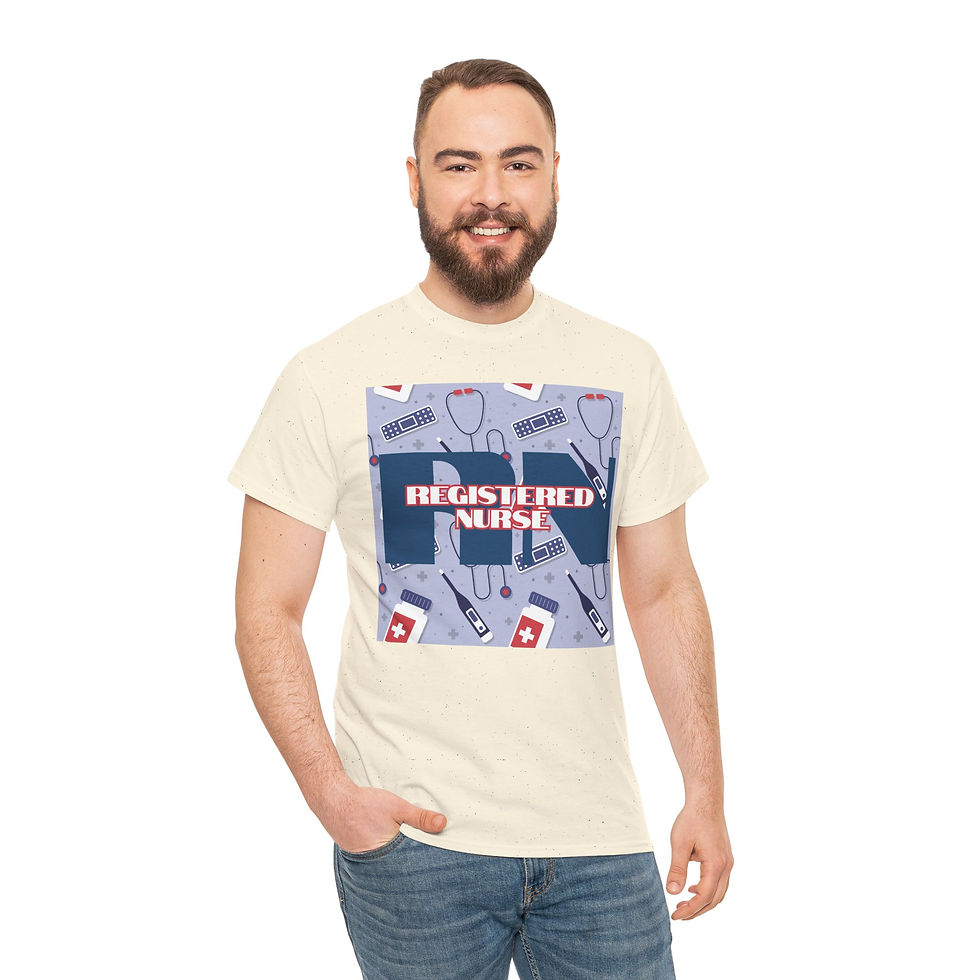 Thumbnail: Registered Nurse T-Shirt — Nurse Stethoscope & Medical Tools Graphic Tee