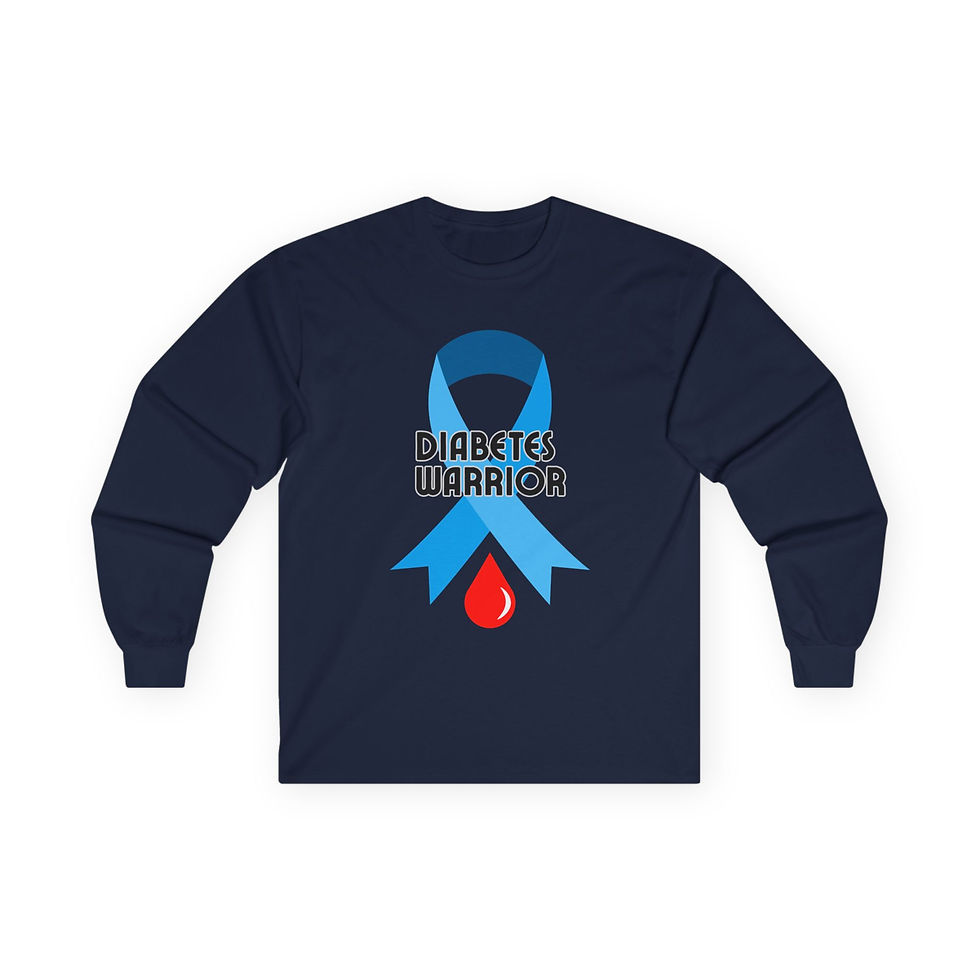 Thumbnail: DIABETES WARRIOR Ultra Cotton Long Sleeve Tee, Diabetes Awareness 