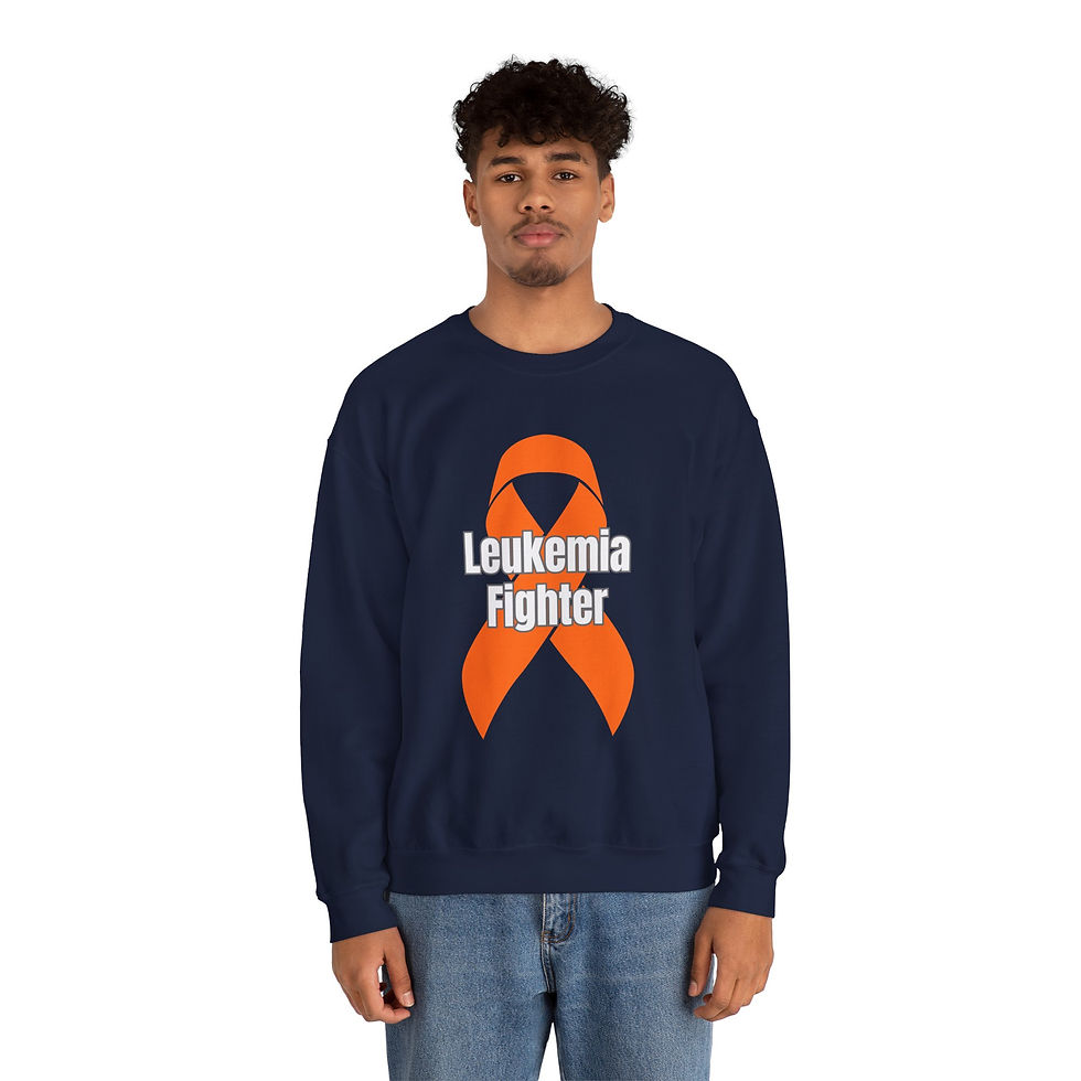 Thumbnail: Leukemia Fighter Crewneck Sweatshirt | Gift for Warriors, Cancer Battle,