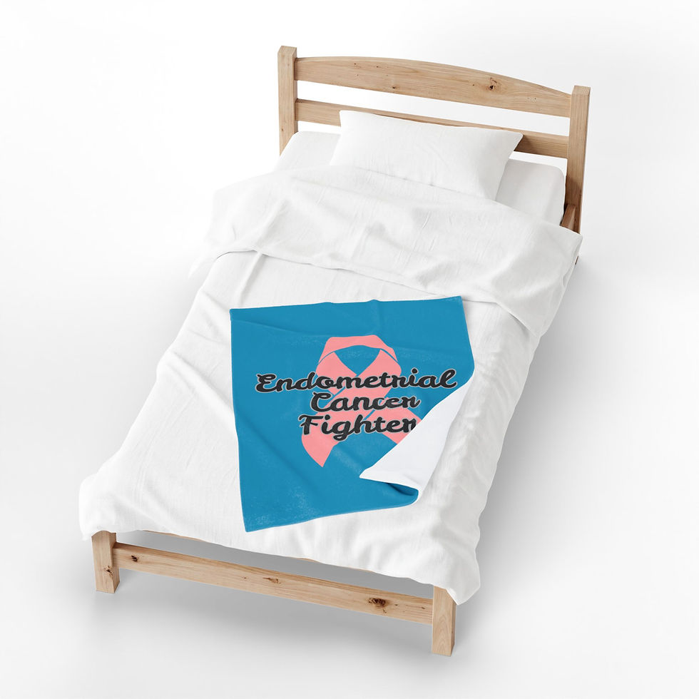 Thumbnail: ENDOMETRIAL CANCER FIGHTER BLANKET. (3 sizes)(uterine) Cancer support. chemo.pt.