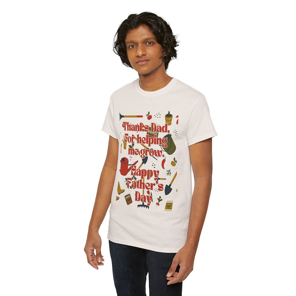 Thumbnail: Father's Day T-Shirt — "Thanks Dad For Helping Me Grow" Gardening Tee