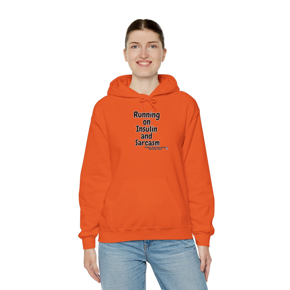 Thumbnail: Running on Insulin and Sarcasm Hoodie, Diabetic Awareness, Diabetes Gift