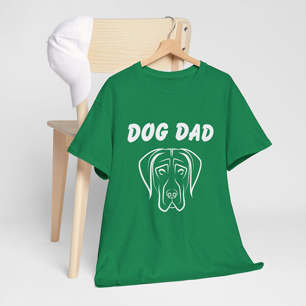 Thumbnail: Dog Dad Great Dane Head Heavy Cotton Tee | Perfect Gift for Dog Lovers |