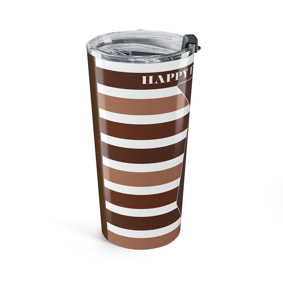 Thumbnail: Father's Day Tie 20oz Tumbler — 'Happy Father's Day' Striped Travel Cup