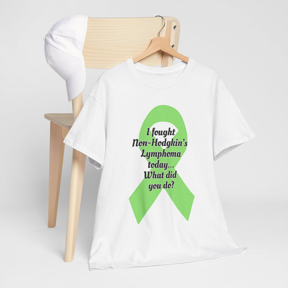 Thumbnail: I FOUGHT NON-HODGKINS LYMPHOMA TODAY, WHAT DID YOU DO? Heavy Cotton Tee
