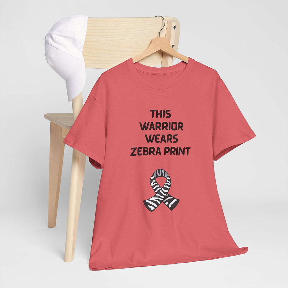 Thumbnail: THIS WARRIOR WEARS ZEBRA PRINT (Carcinoid Cancer Support/Awareness) Cotton Tee