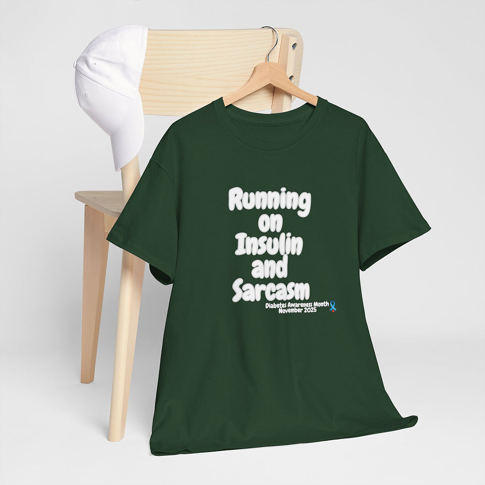 Thumbnail: Running on Insulin and Sarcasm Tee (Diabetes Awareness) (Great Gift)