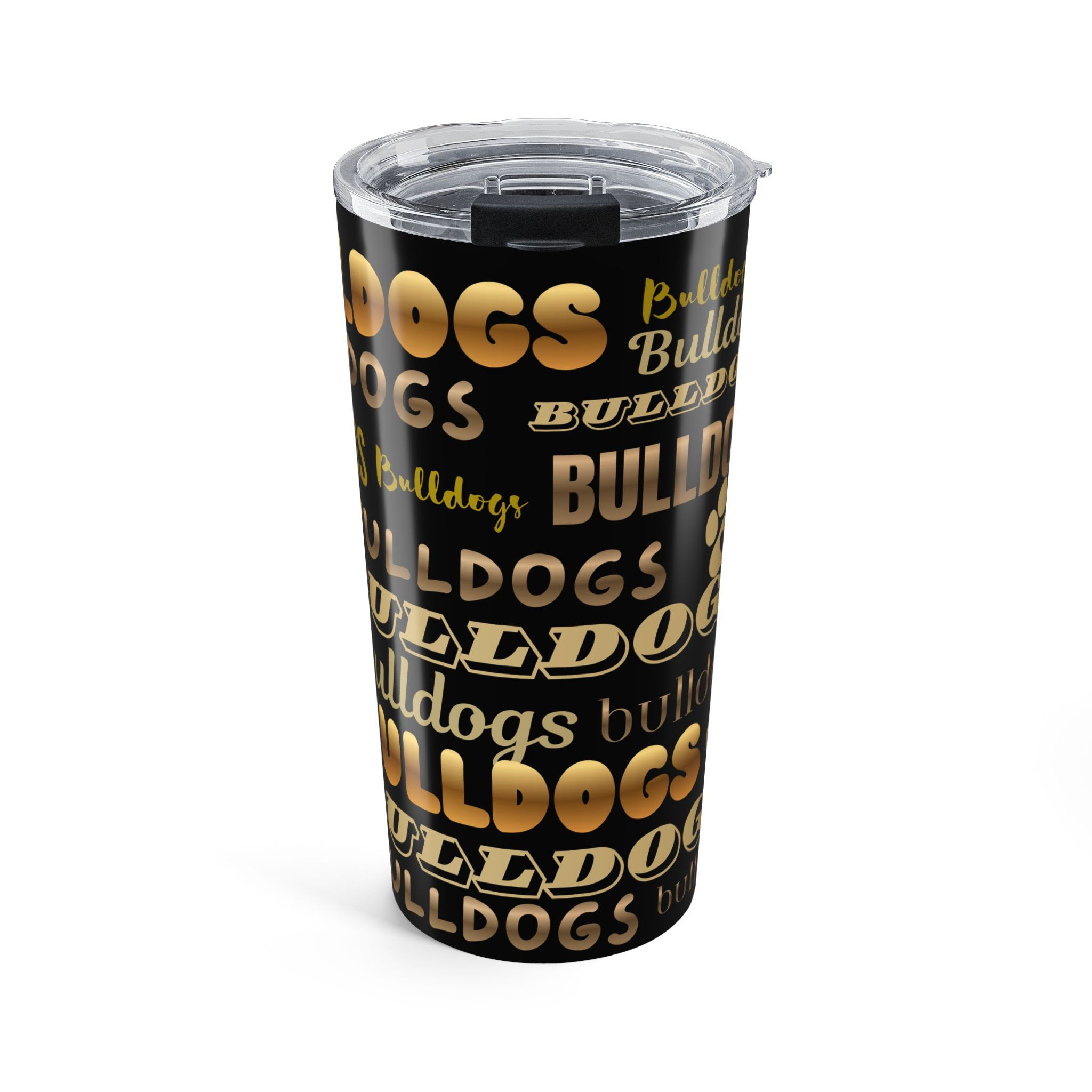 Bulldogs 20oz Stainless Tumbler – Gold Script Team Travel Cup