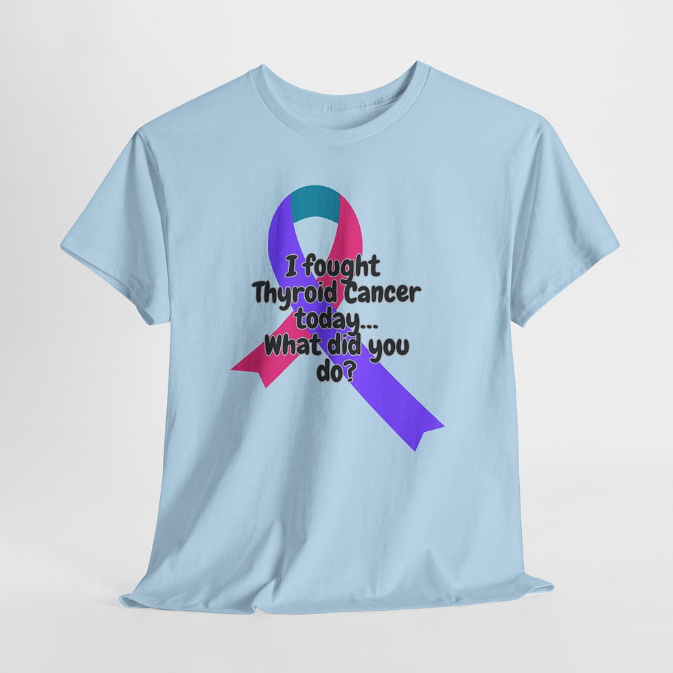 Thumbnail: I FOUGHT THYROID CANCER TODAY, WHAT DID YOU DO?  (Cancer Support/Awareness) Tee