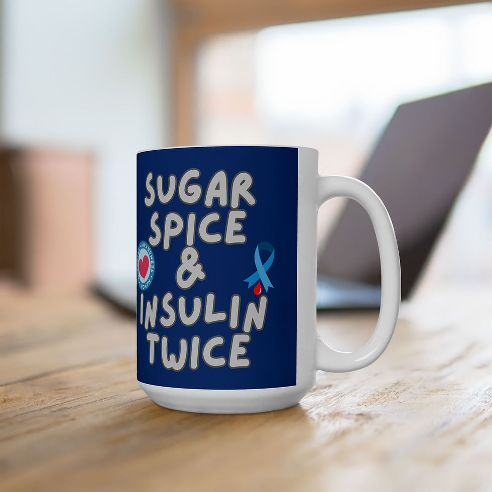 Thumbnail: SUGAR SPICE AND INSULIN TWICE. Supportive Diabetes Awareness Mug