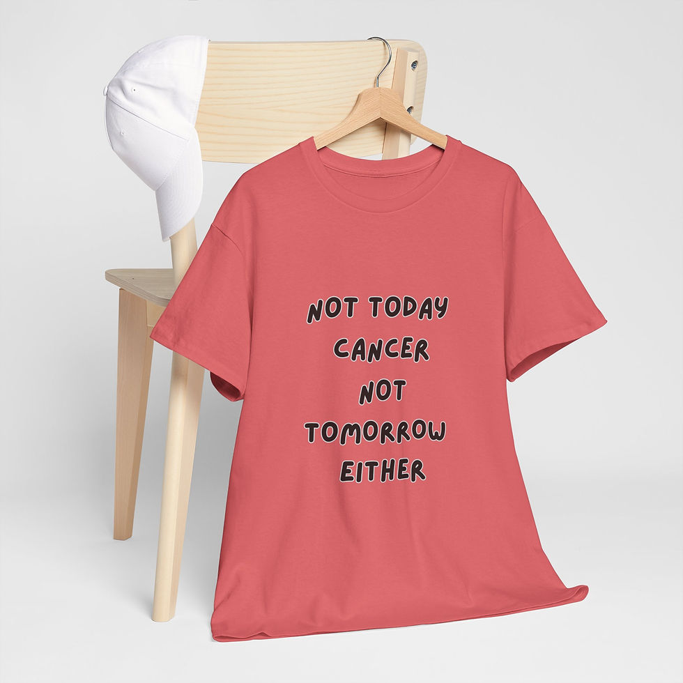 Thumbnail: NO TODAY CANCER, NO TOMORROW EITHER Funny Cancer Support Solid Color Tee