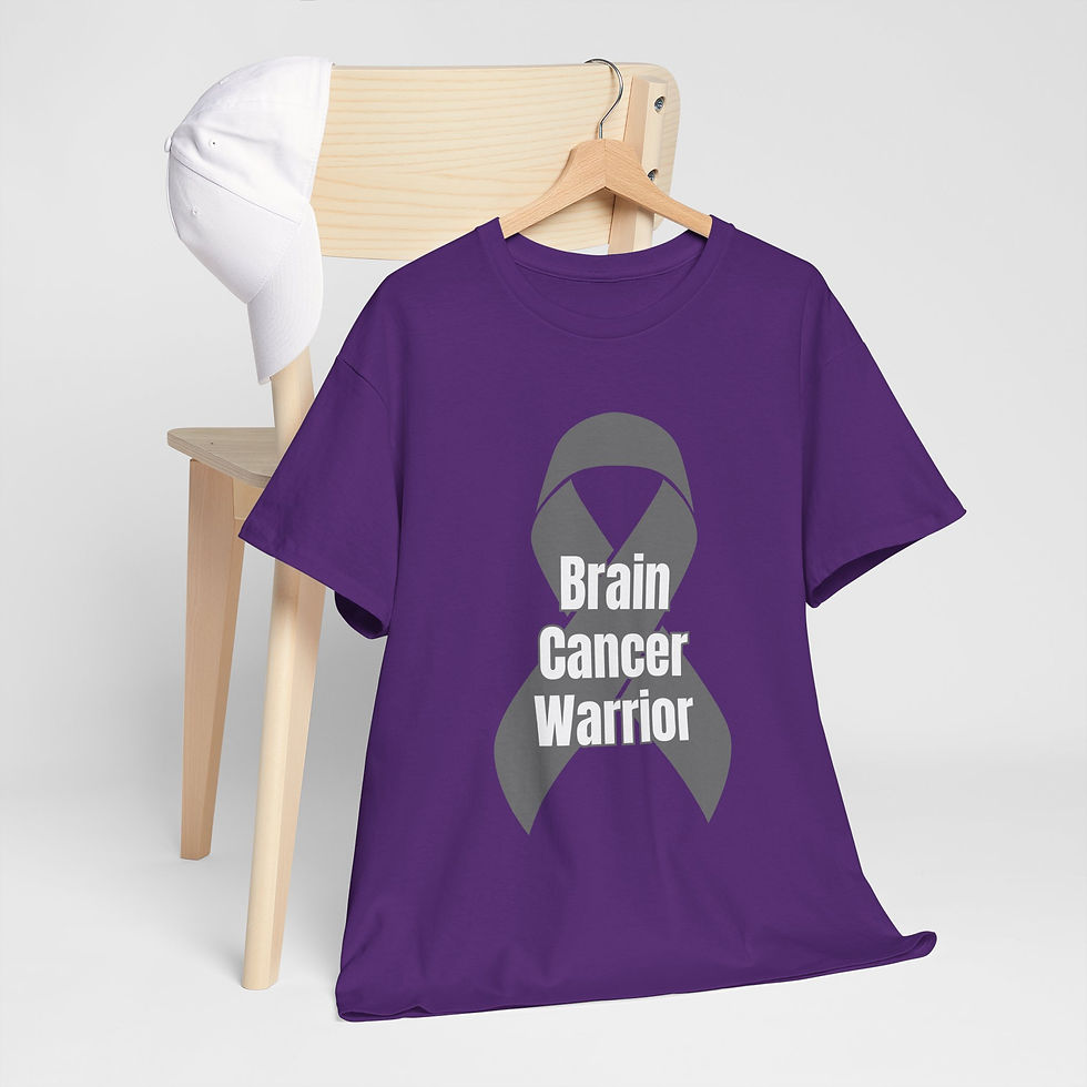 Thumbnail: Brain Cancer Warrior Unisex Heavy Cotton Tee, Comfort T-Shirt, 
